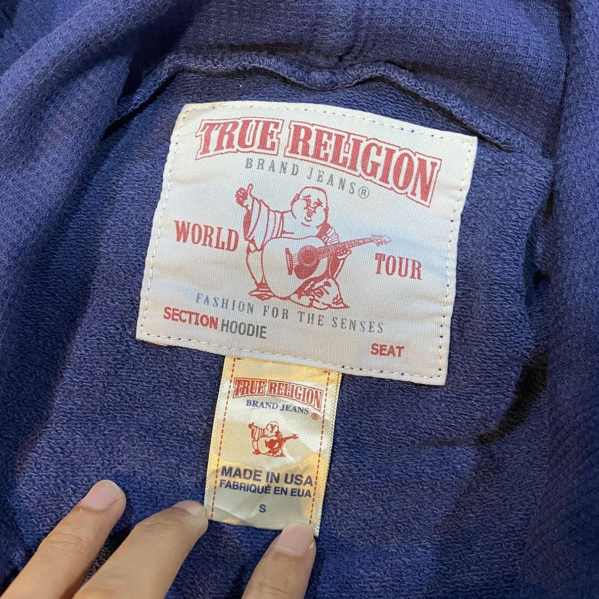 True Religion × Vintage True Religion Vintage Love Free Nice Design Hoodie Size US S / EU 44-46 / 1 - 14 Thumbnail