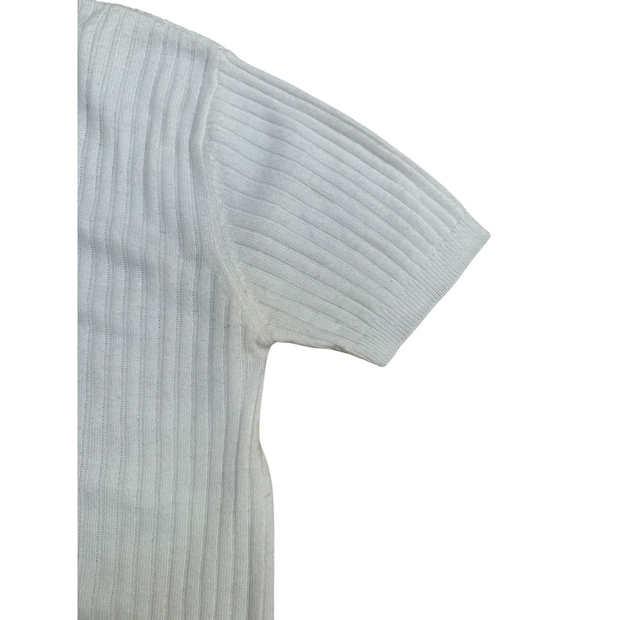 Courreges White Cashmere Short Sleeves Rollneck Size S / US 4 / IT 40 - 3 Thumbnail