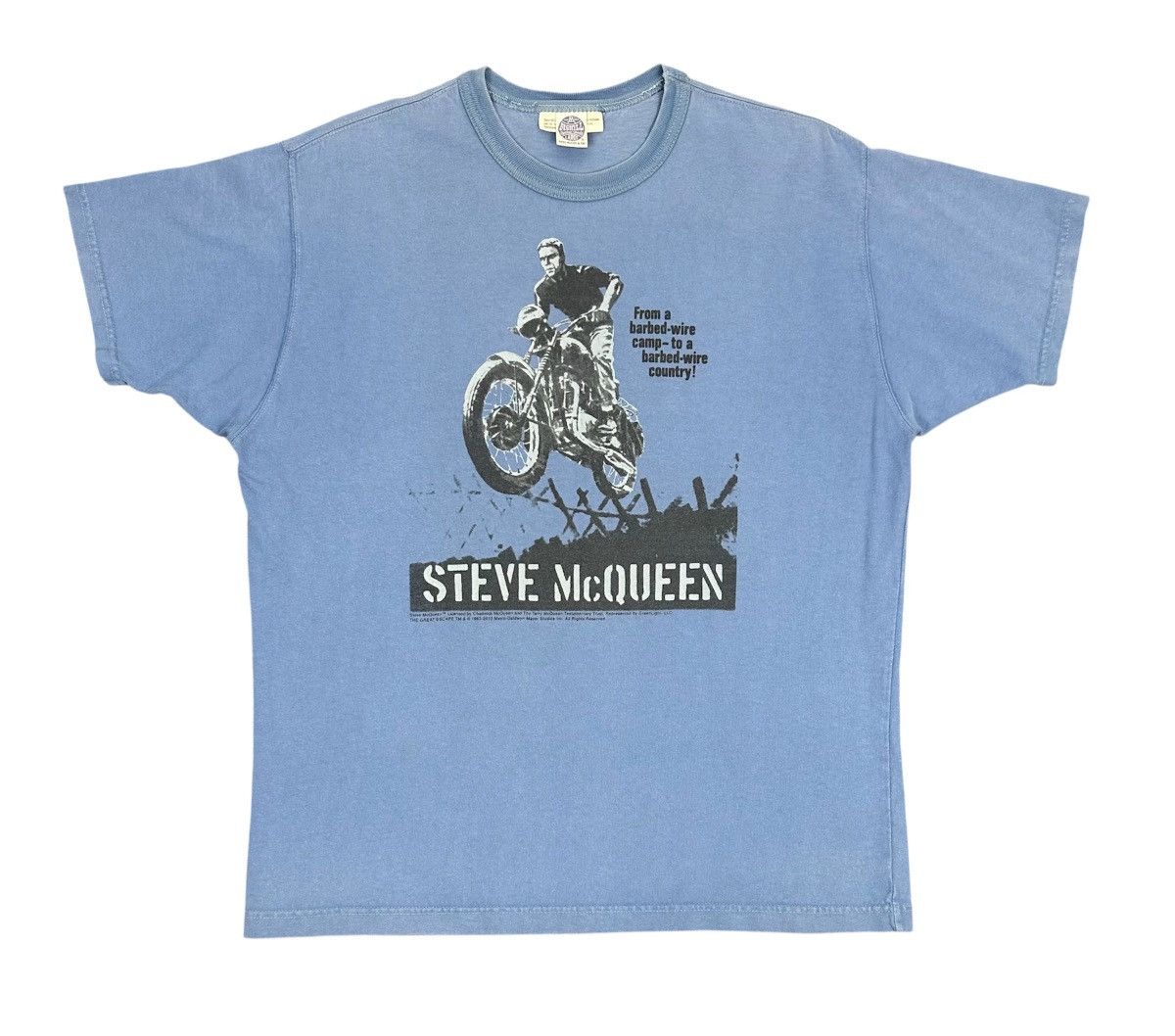 TOYS McCOY Rare🔥Steve Mc Queen Faded Shirt Big Logo Spell Out Size US L / EU 52-54 / 3 - 1 Thumbnail