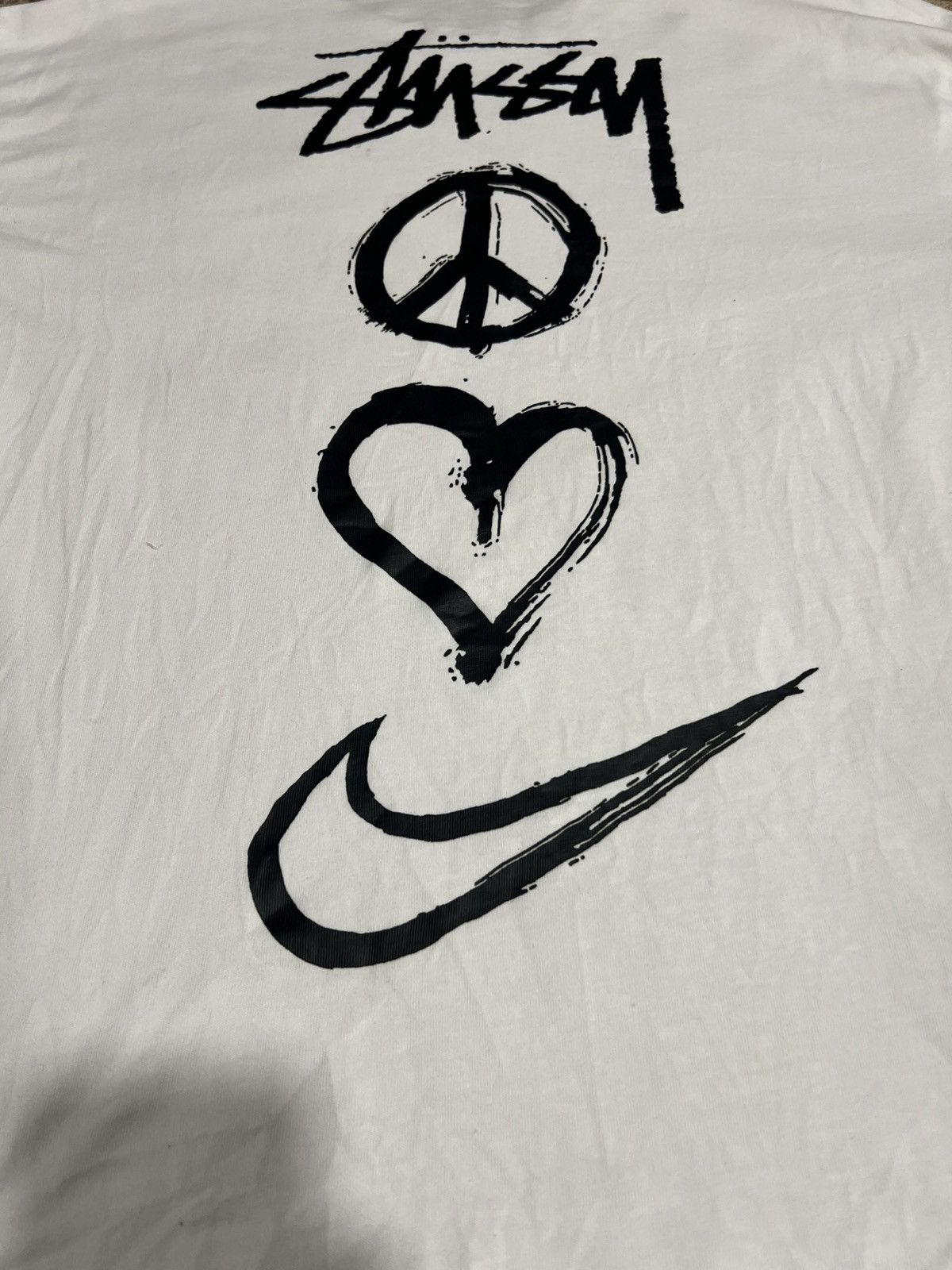 Nike × Stussy Nike Stussy Peace, Love, Swoosh T-shirt White Size US L / EU 52-54 / 3 - 4 Thumbnail