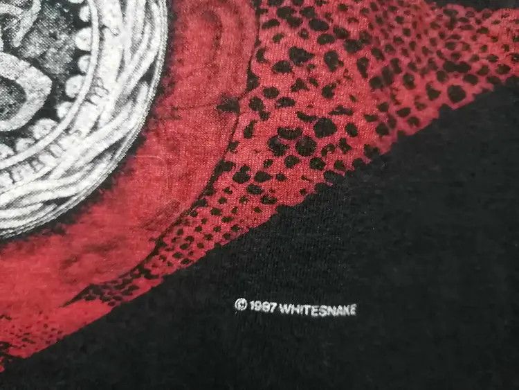 Band Tees Thrashed Sun Faded whitesnake vintage Distressed Grunge Band Size US M / EU 48-50 / 2 - 5 Thumbnail