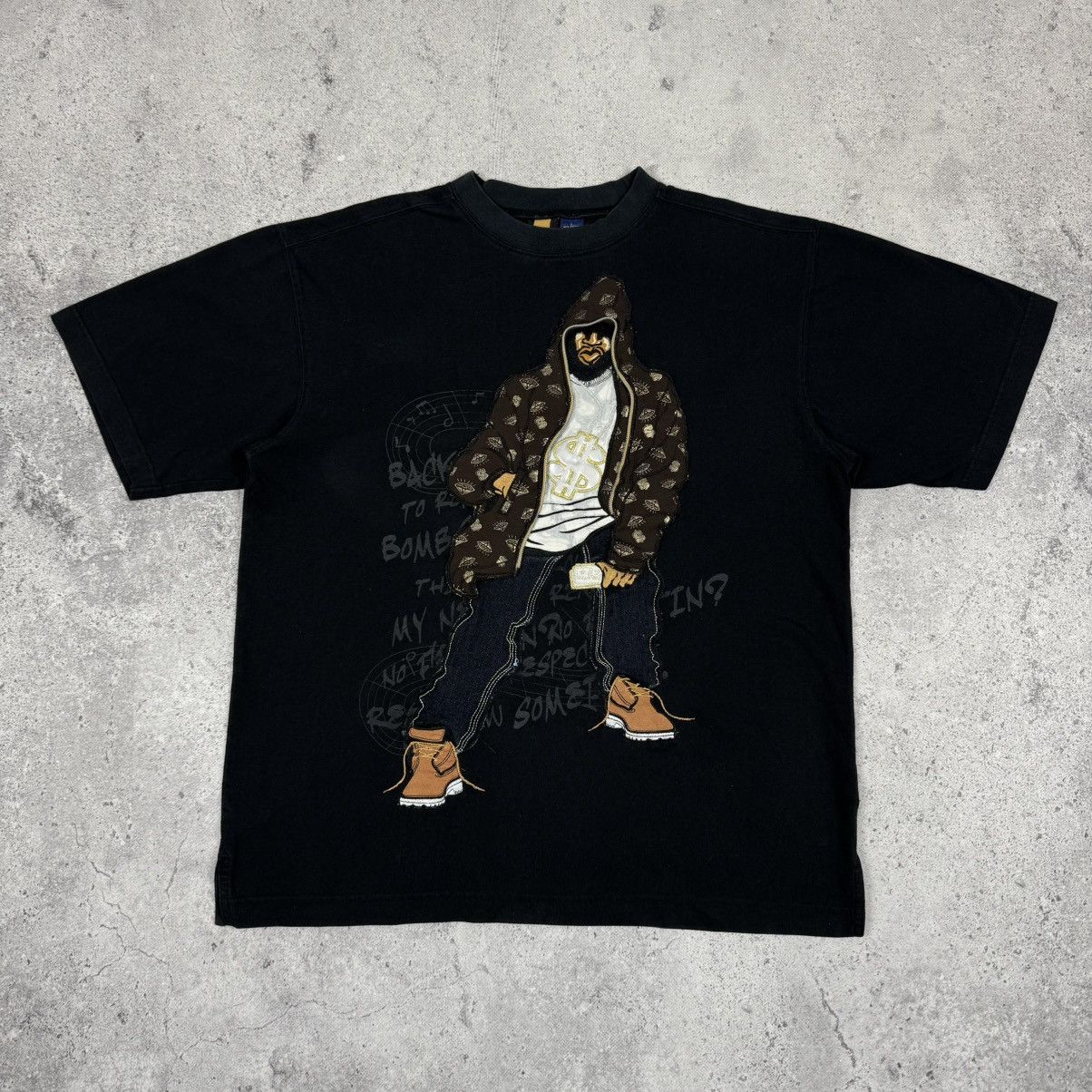 Band Tees × Vintage Vintage Raw Blue Big Logo Hip Hop T Shirt Size US L / EU 52-54 / 3 - 1 Thumbnail