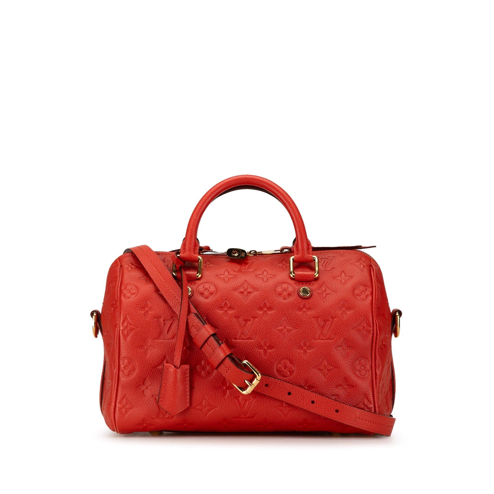 Louis Vuitton Louis Vuitton Monogram Empreinte Speedy Bandouliere 25 Red Size ONE SIZE - 1 Thumbnail