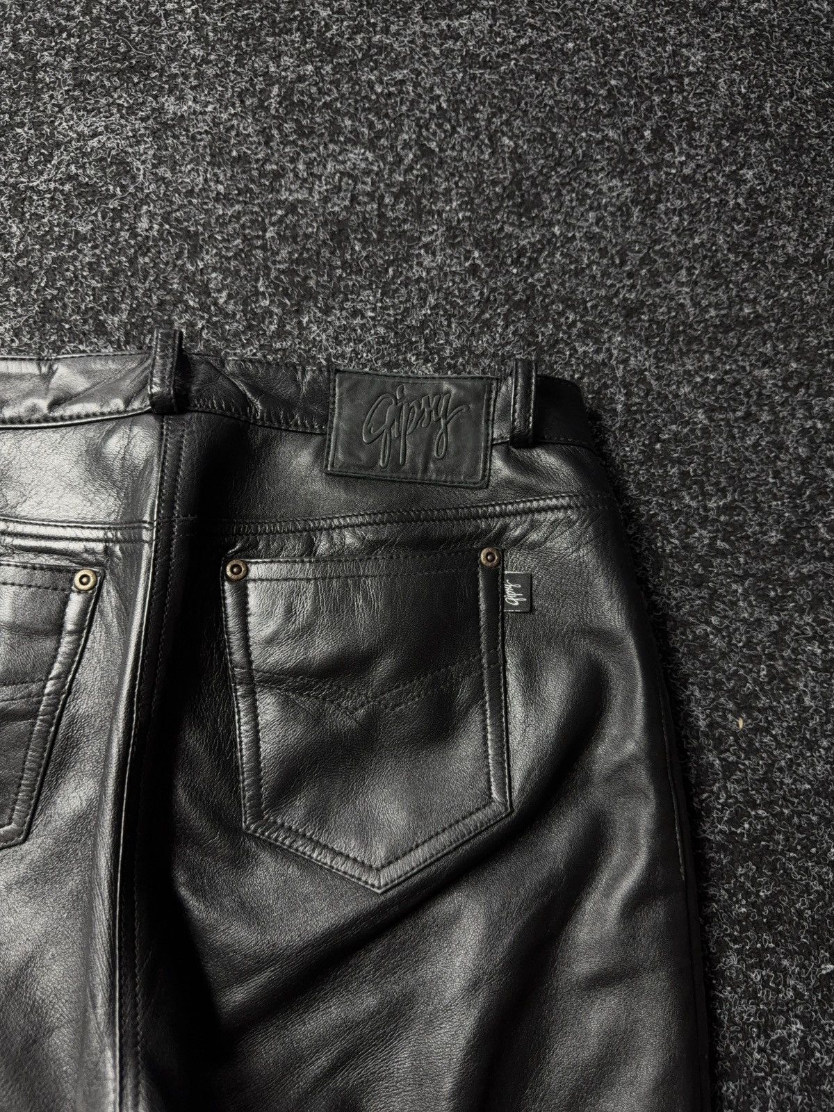 Japanese Brand 🔥VNTG Leather Biker Opium Flared Pants Avant Garde Gothic Size 30" / US 8 / IT 44 - 16 Thumbnail