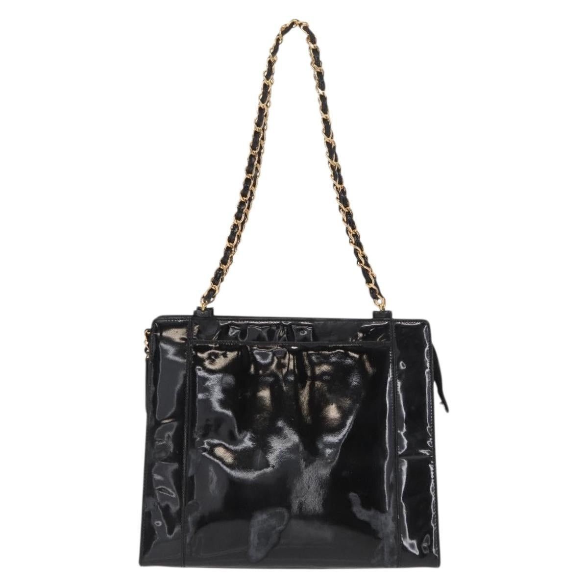 Chanel Chanel Chain Shoulder Bag Patent Leather Black CC Size ONE SIZE - 2 Thumbnail