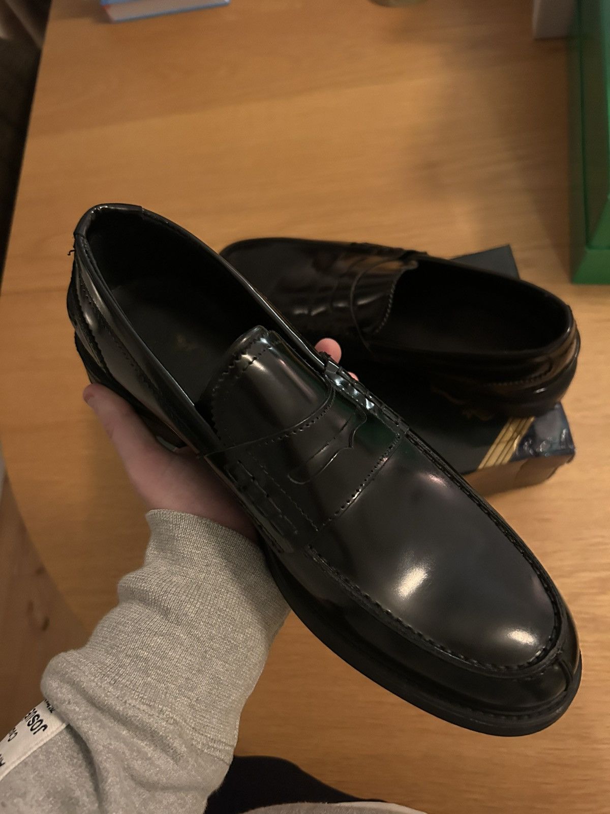 Saxony Arran Black Calf Loafers Size US 10 / EU 43 - 2 Thumbnail