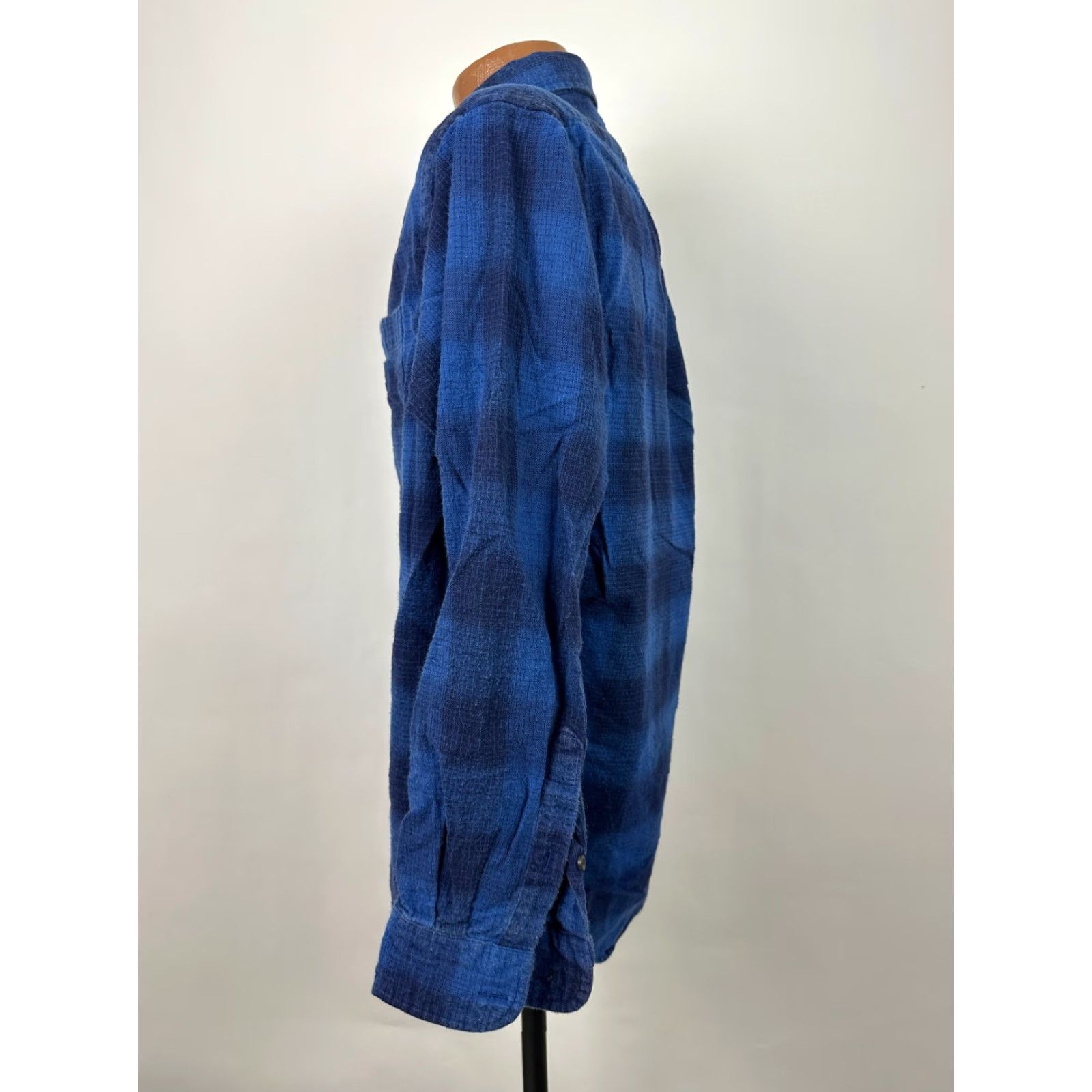 Roundtree & Yorke VINTAGE Roundtree & Yorke Blue Check Flannel Shirt Men Medium Faded Grunge 90s Casual Size US M / EU 48-50 / 2 - 6 Thumbnail