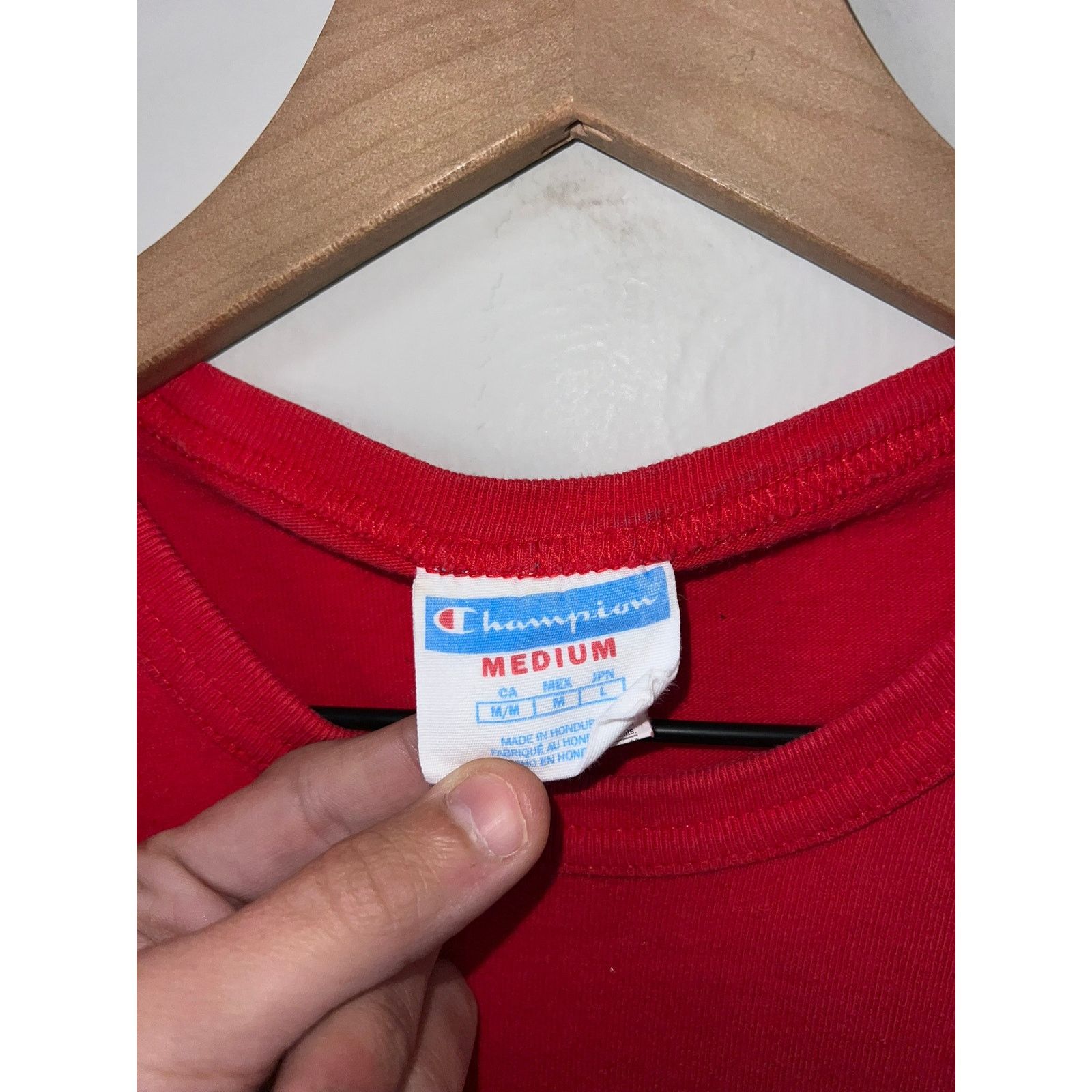 Champion Y2K Champion Camo Logo Shirt Red Tee 2000s M Medium Size US M / EU 48-50 / 2 - 5 Thumbnail