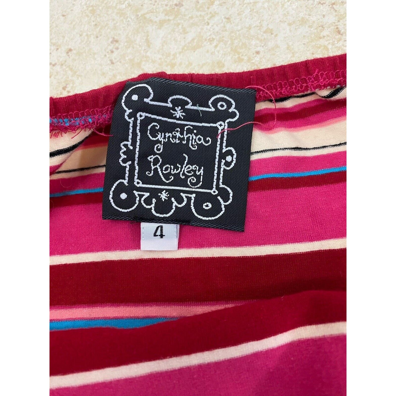 Cynthia Rowley VTG 90s Cynthia Rowley Striped Skirt Shirt Sleeveless Set Size 27" / US 4 / IT 40 - 8 Thumbnail