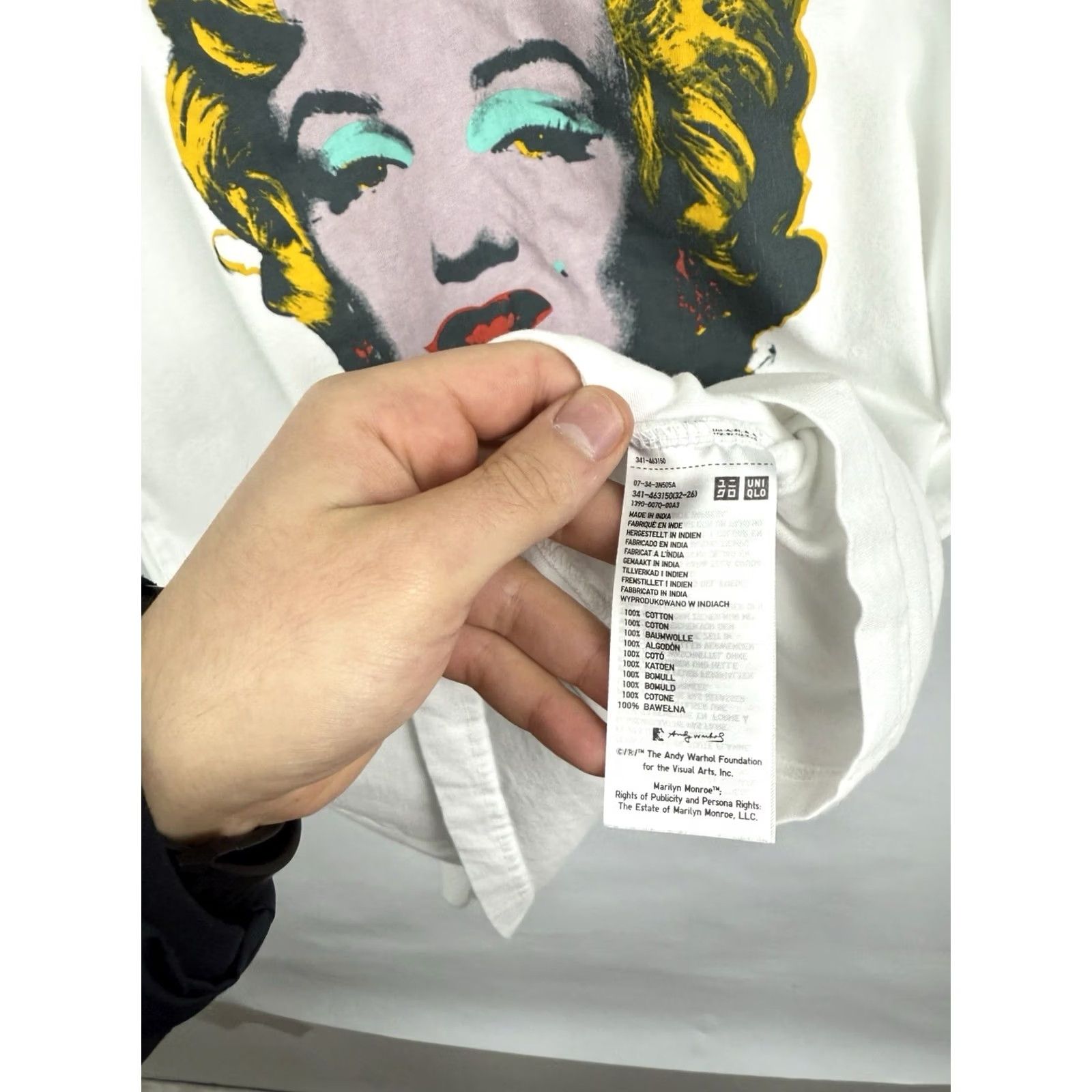 Uniqlo VINTAGE Y2K Andy Warhol Uniqlo Marilyn Monroe Art T-Shirt Archive L White Mens Shirt Size US L / EU 52-54 / 3 - 6 Thumbnail