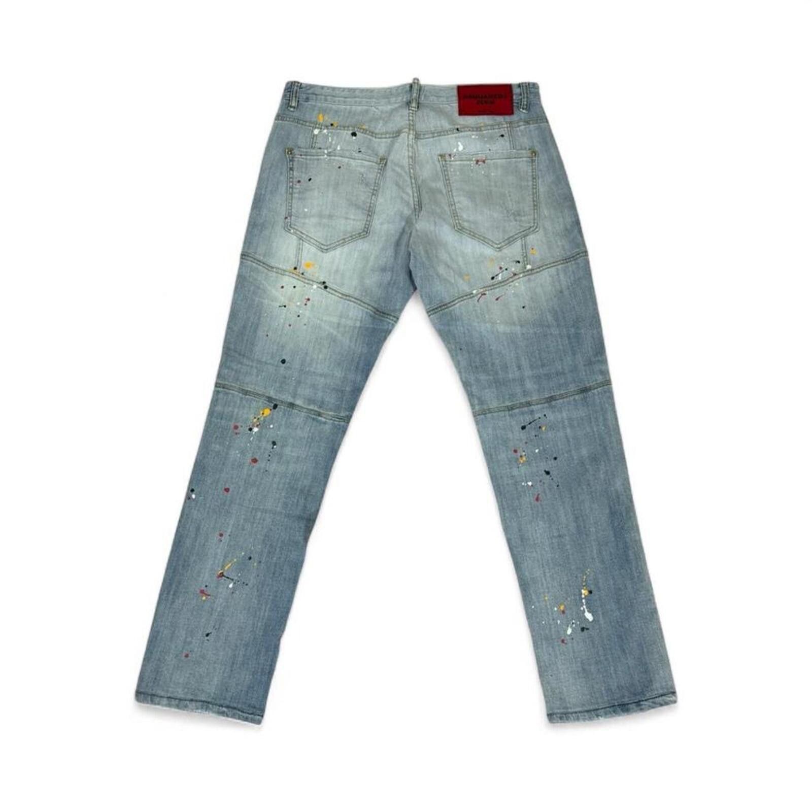 True Religion DSQUARED2 ripped look with paint splatter design Size US 32 / EU 48 - 3 Thumbnail