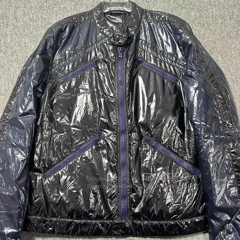 Dolce & Gabbana Dolce Gabbana Glossy Color Block Biker Down Jacket Size US L / EU 52-54 / 3 - 2 Thumbnail