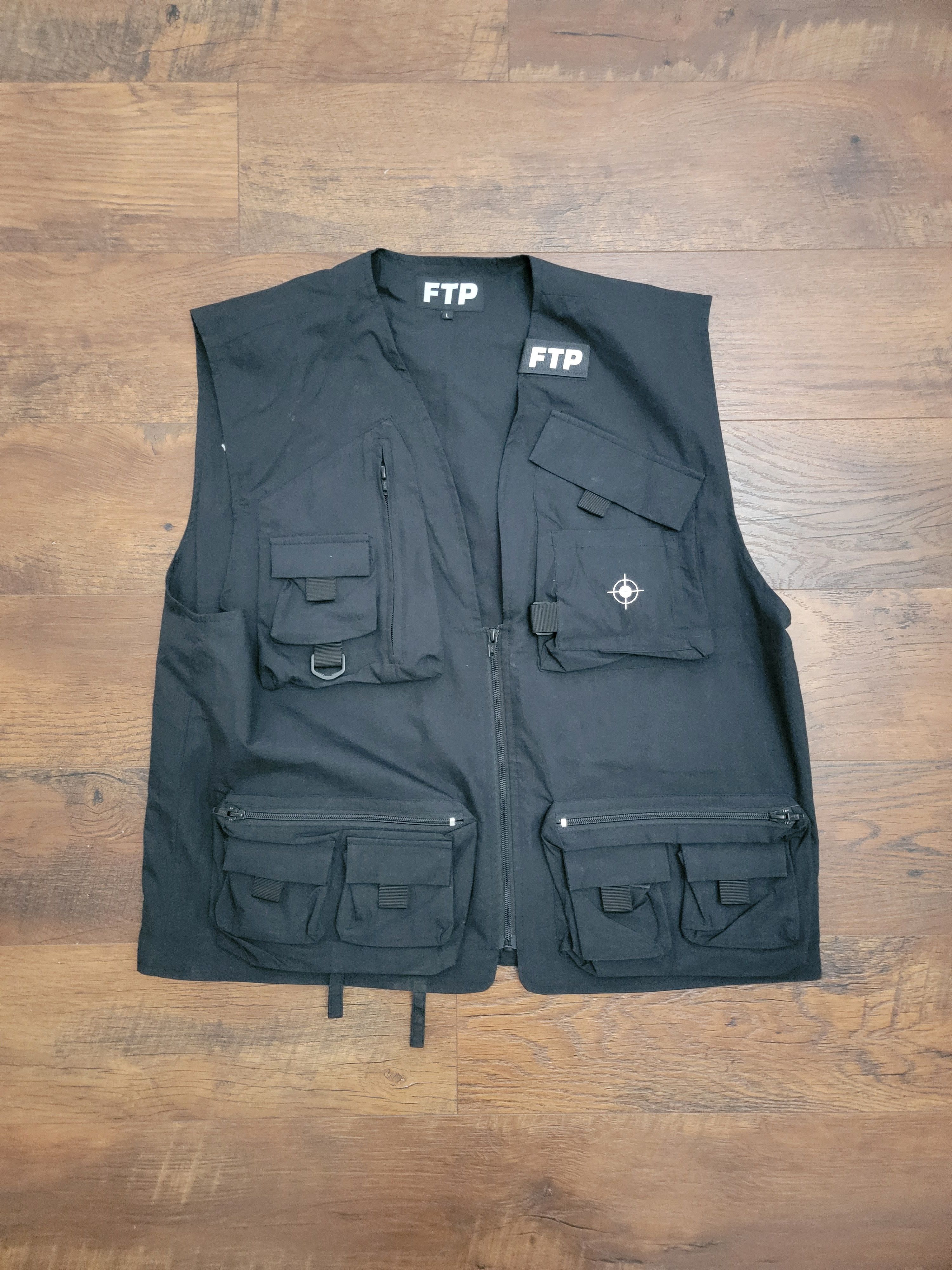 image of Fuck The Population Ftp Tactical Vest in Black, Men's (Size Large)