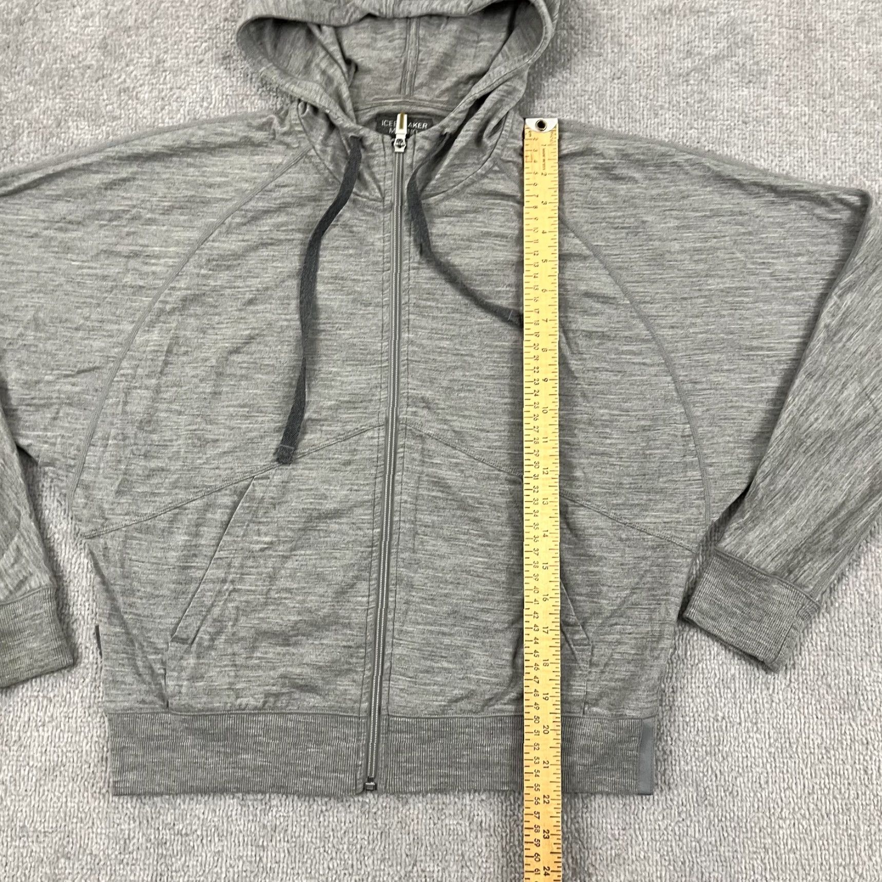 Icebreaker Icebreaker Merino Hooded Jacket Womens Medium Gray Wool Hiking Pockets Outdoors Womens Size M / US 6-8 / IT 42-44 - 3 Thumbnail