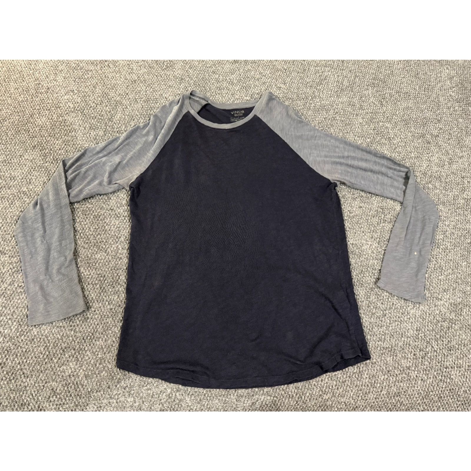 Vince Vince T Shirt Mens L Blue Gray Raglan Long Sleeve Lightweight Shirt Mens Blue Gray Vince Size US L / EU 52-54 / 3 - 2 Thumbnail