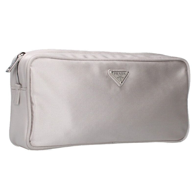 Prada Jewelry Case Pouch in Silver, Men's
