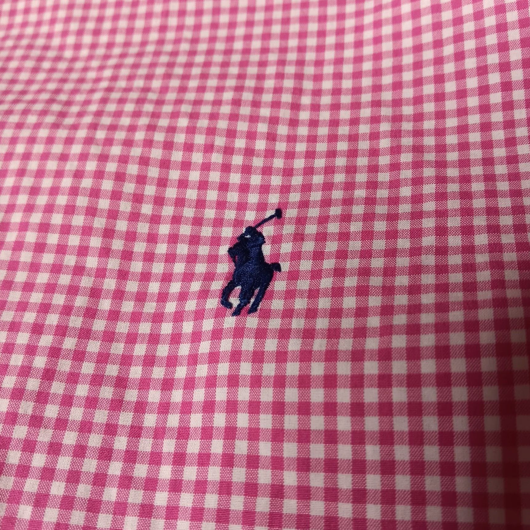 Ralph Lauren Ralph Lauren Shirt Mens XL Button-Down Pink White Gingham Plaid Long Sleeve Logo, Office Dress Shirt, Preppy Classic, 25.5" Pit to Pit, Regular Fit Size US XL / EU 56 / 4 - 5 Thumbnail