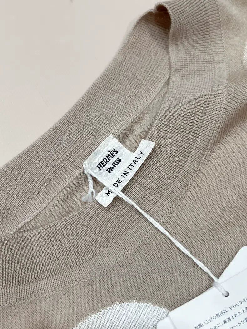 Hermes Hermes Women's Knitted Sweater - Beige Classic Lock Patter Size XS / US 0-2 / IT 36-38 - 3 Thumbnail