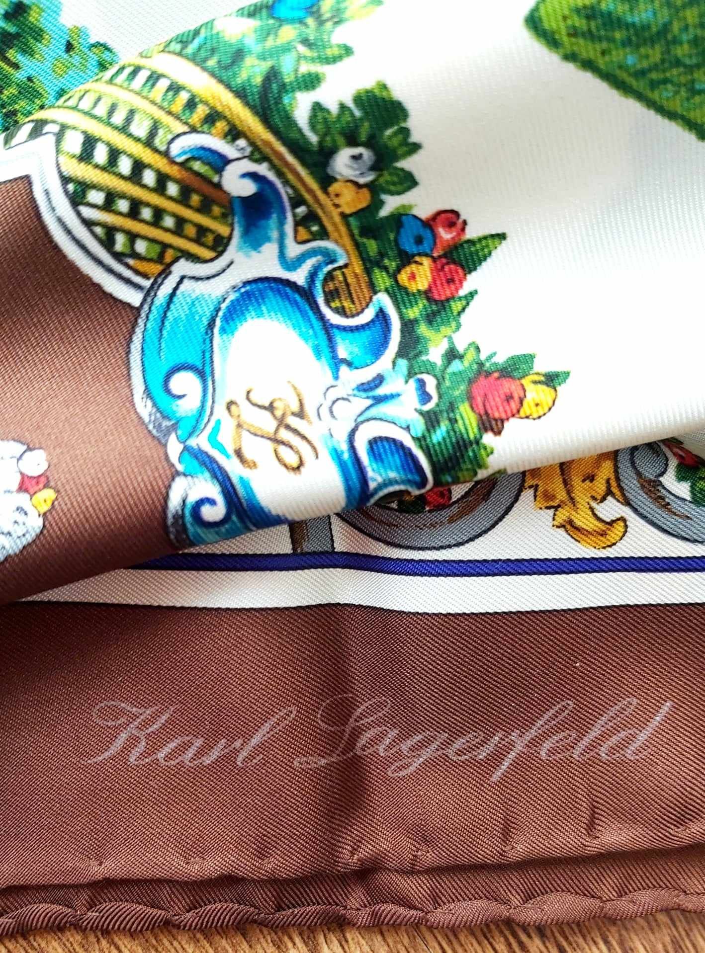 Karl Lagerfeld × Vintage Karl Lagerfeld silk scarf Italy Size ONE SIZE - 6 Thumbnail