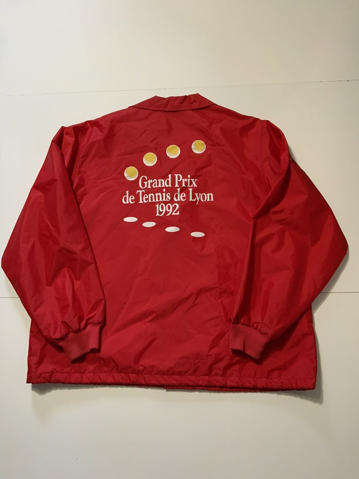 Vintage Vintage 1992 Grand Prix De Tennis De Lyon ATP Open Jacket Size US XL / EU 56 / 4 - 1 Thumbnail