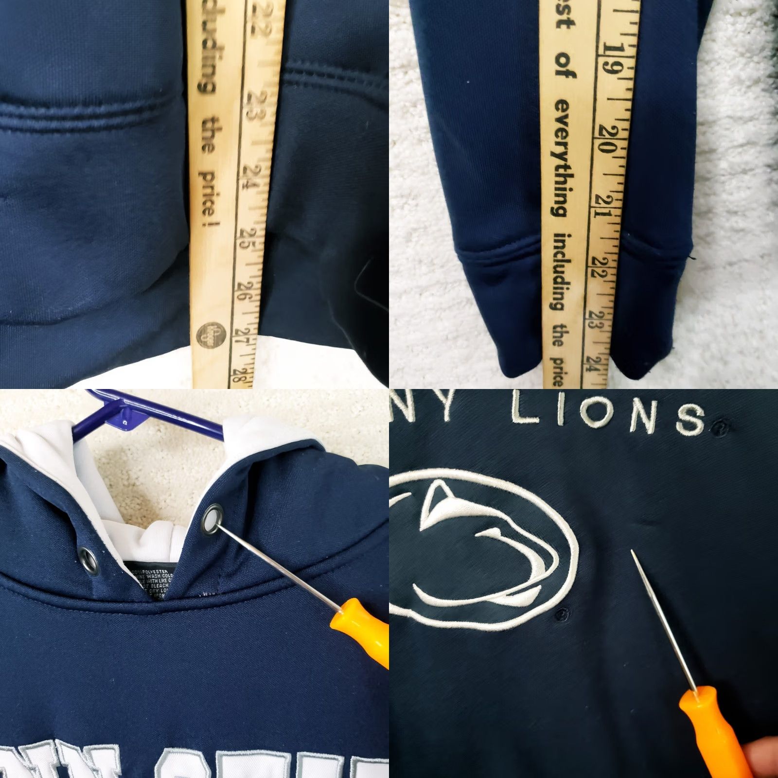 Vintage Colosseum Penn State Nittany Lions Blue and White Hoodie Size M Mens Size US M / EU 48-50 / 2 - 10 Thumbnail