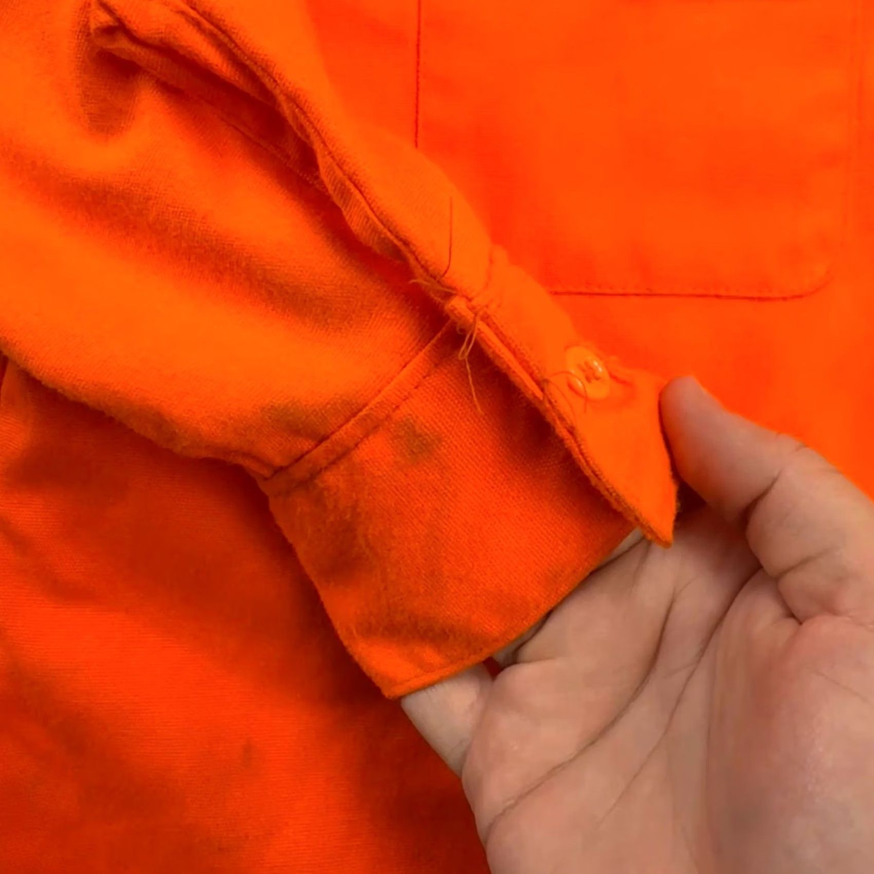 Vintage VTG Five Brothers Flannel Shirt Men L Orange Hunting High Visibility Button-Up Size US L / EU 52-54 / 3 - 5 Thumbnail