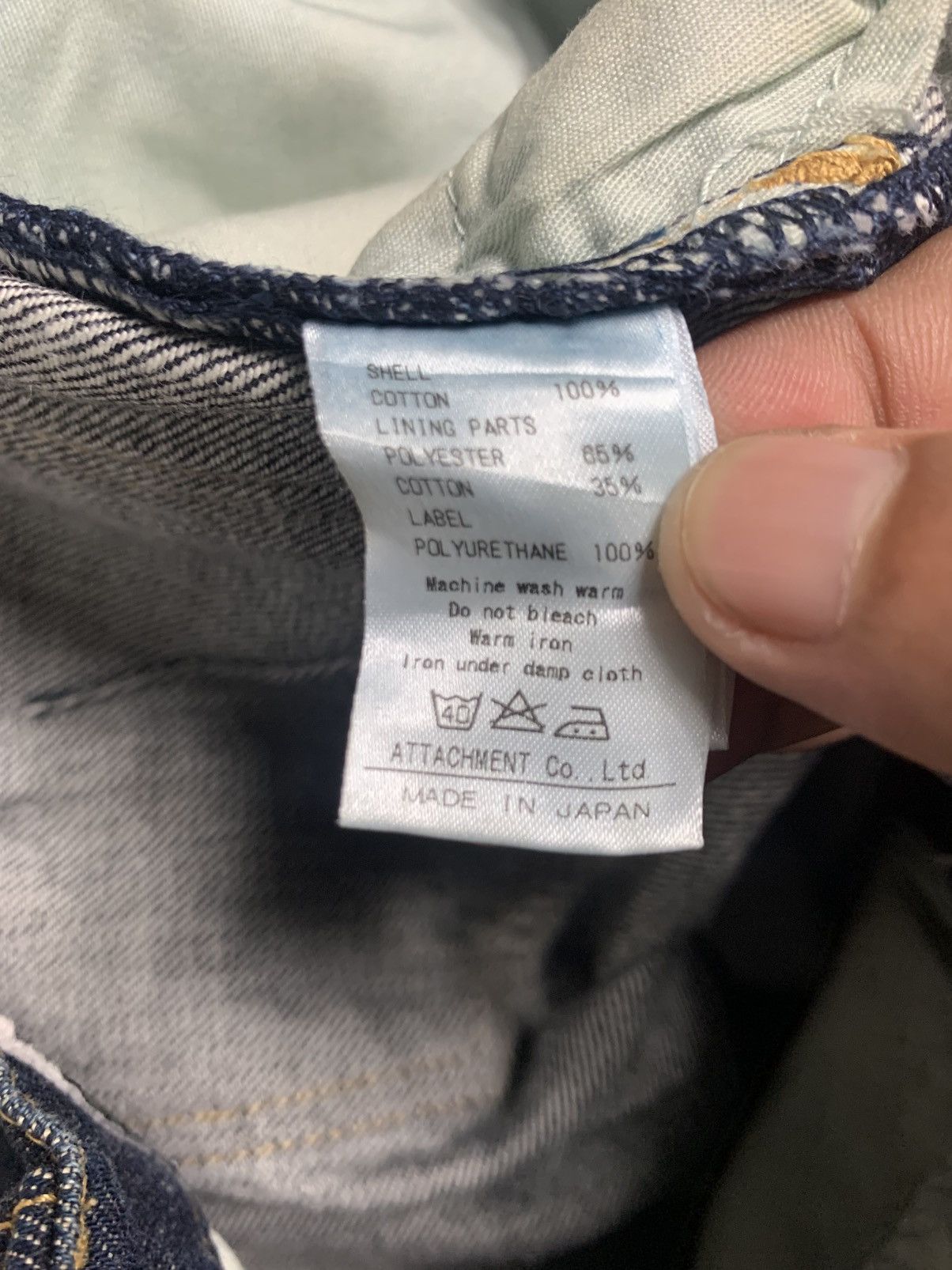 Attachment ATTACHMENT Dark Indigo Slim Fit Denim Jeans Size US 30 / EU 46 - 13 Thumbnail