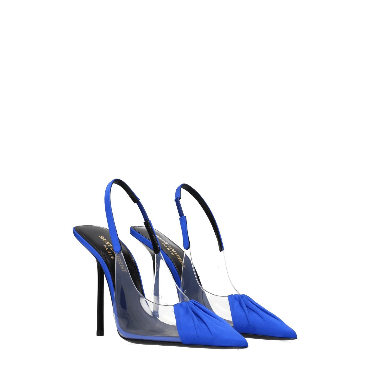 Saint Laurent Paris ob1o1e1224 Satin Sandals in Blue Size US 6.5 / IT 36.5 - 2 Thumbnail