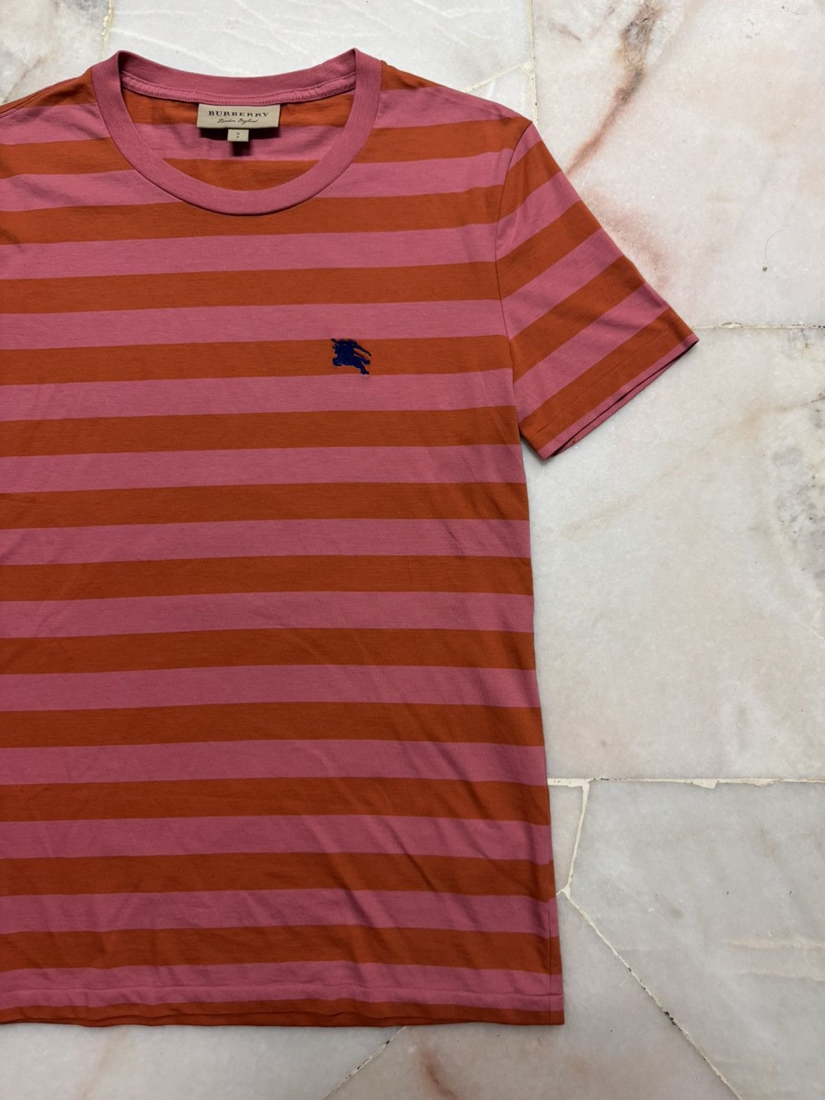 Burberry BURBERRY STRIPE EMBROIDERY LOGO TSHIRT Size US S / EU 44-46 / 1 - 4 Thumbnail