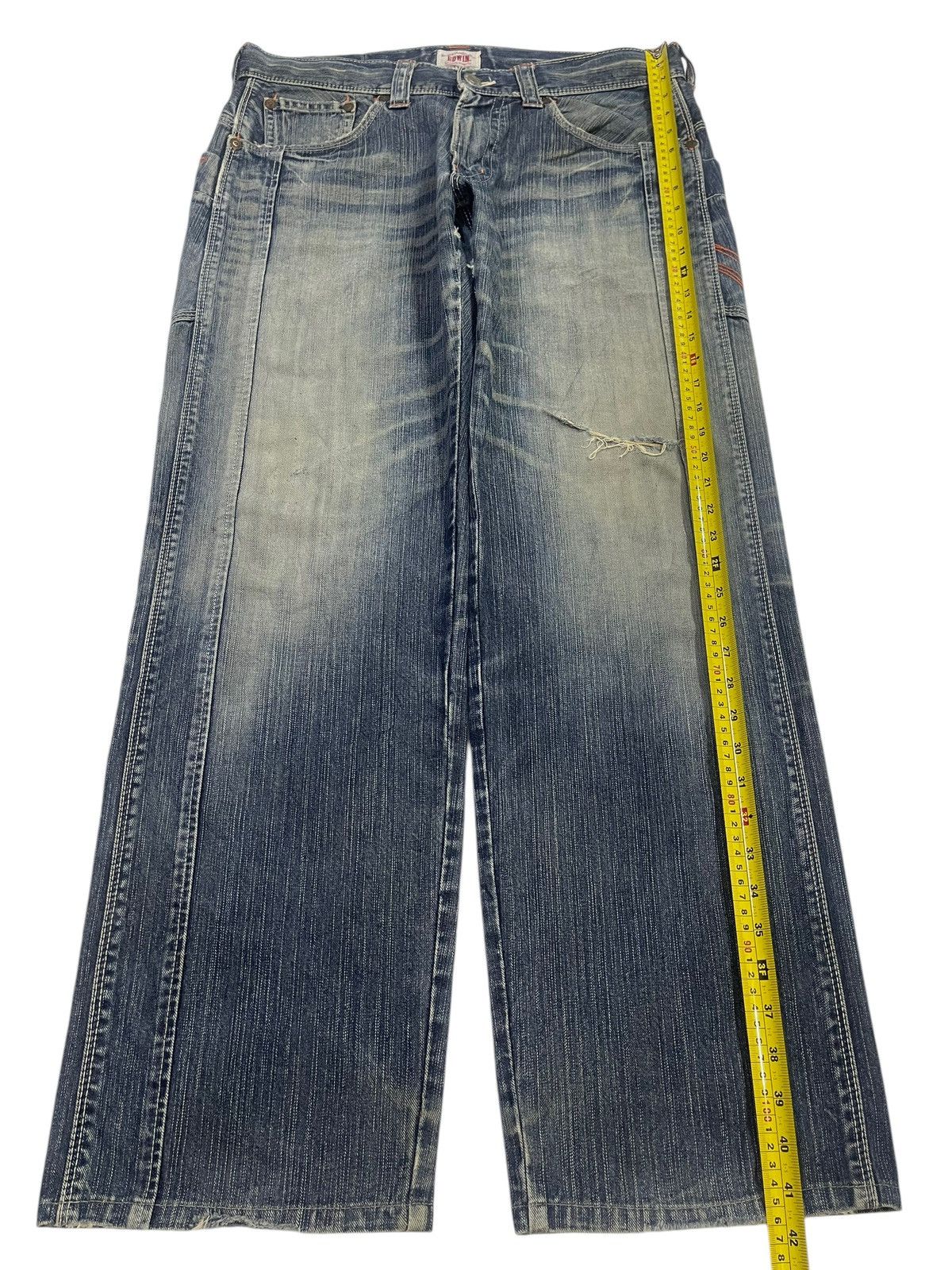 Edwin Edwin XV Exclusive Vintage Faded Wash Distress Baggy Jeans Size US 36 / EU 52 - 13 Thumbnail