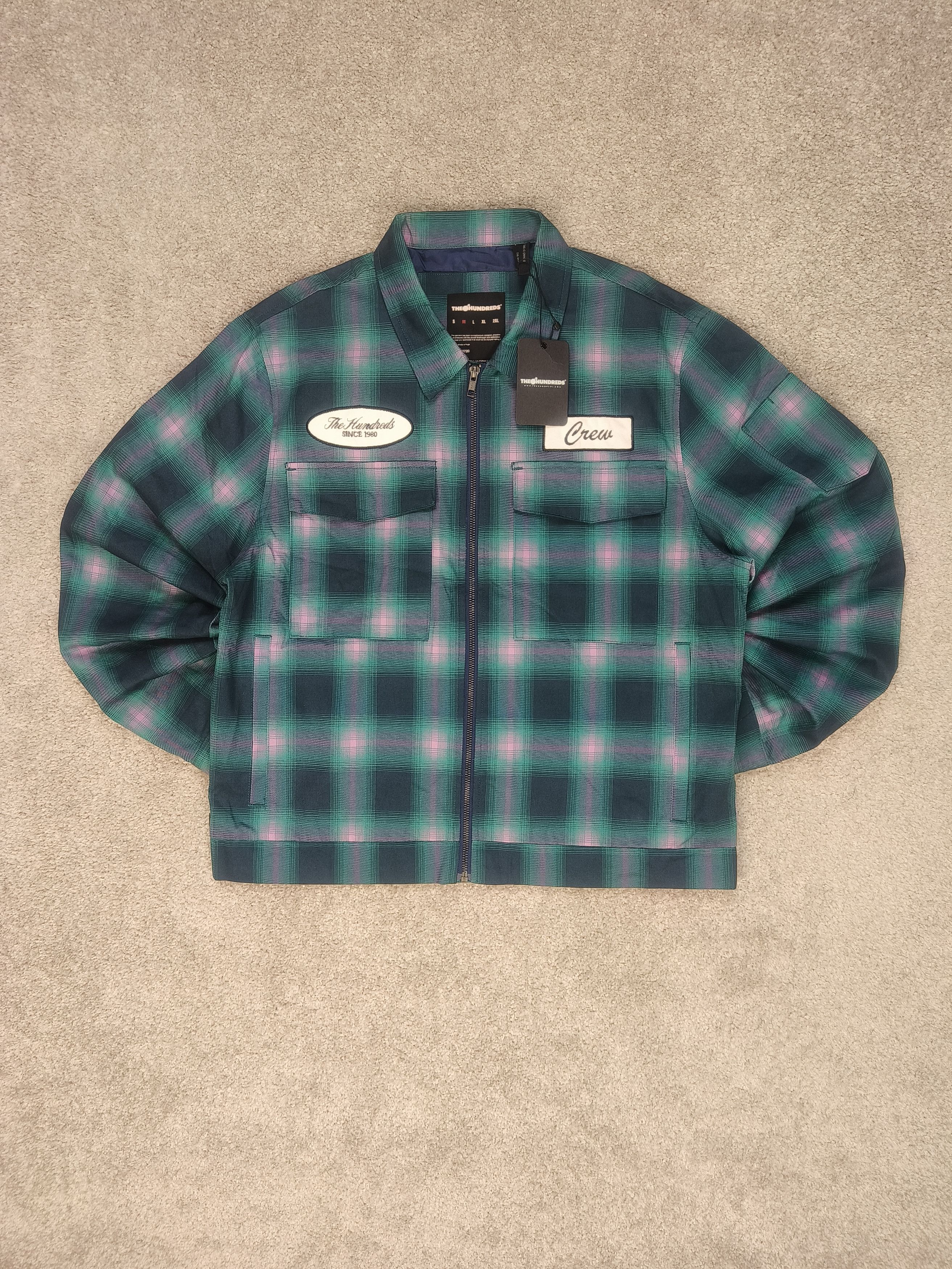 The Hundreds The Hundreds Crew Plaid Zip Up Patches Bomber Style Jacket Size US M / EU 48-50 / 2 - 1 Thumbnail