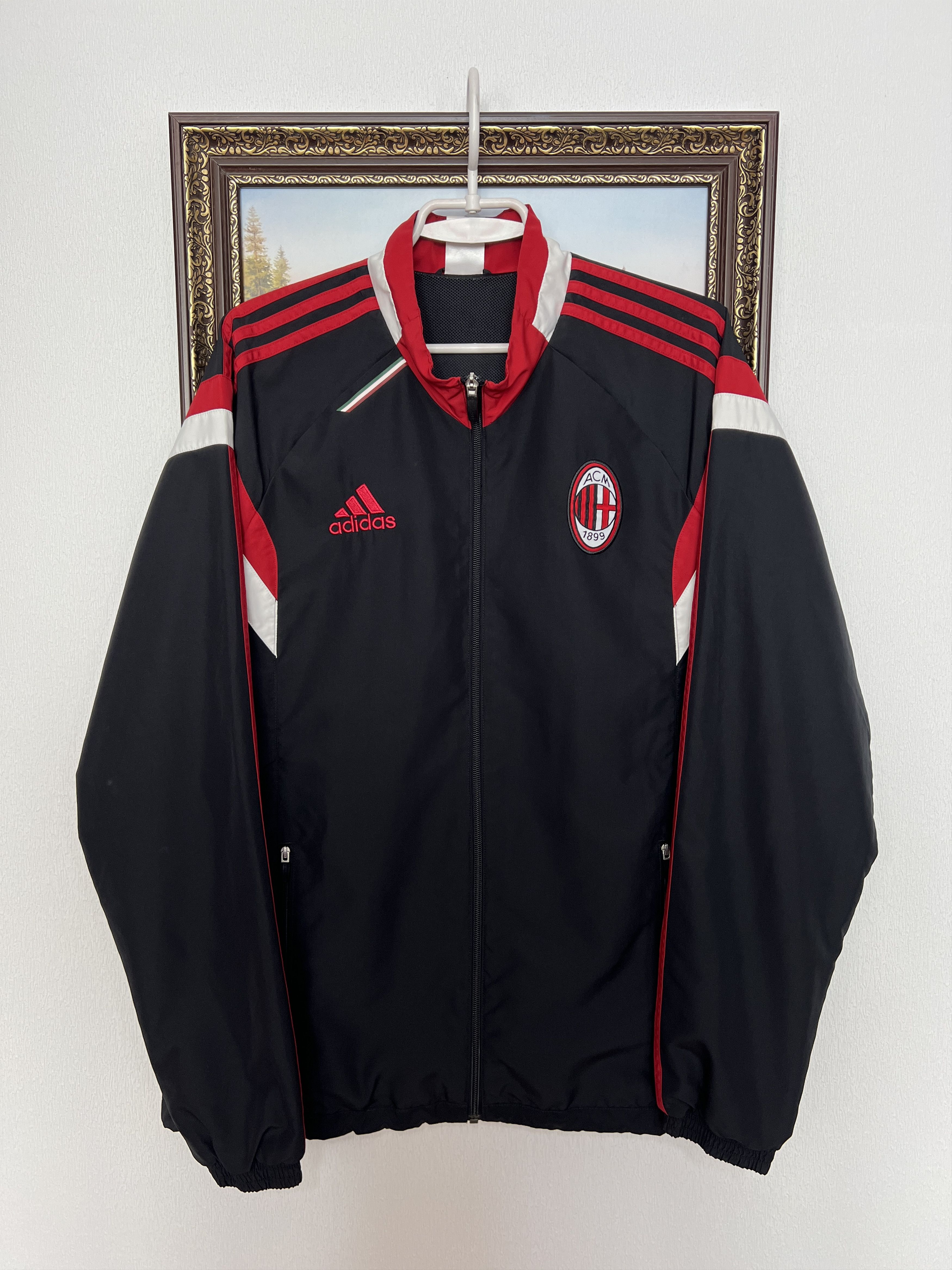 AC MILAN adidas フルジップジャケット　ナイロン　Mサイズ Adidas Ac Milan Jacket | Grailed