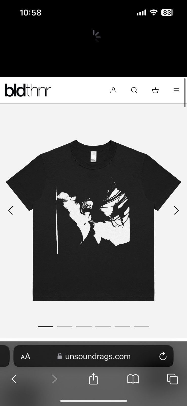 Unsound Rags × bldthnr bldthnr ‘Pretty In Black’ tee Size US XL / EU 56 / 4 - 6 Thumbnail
