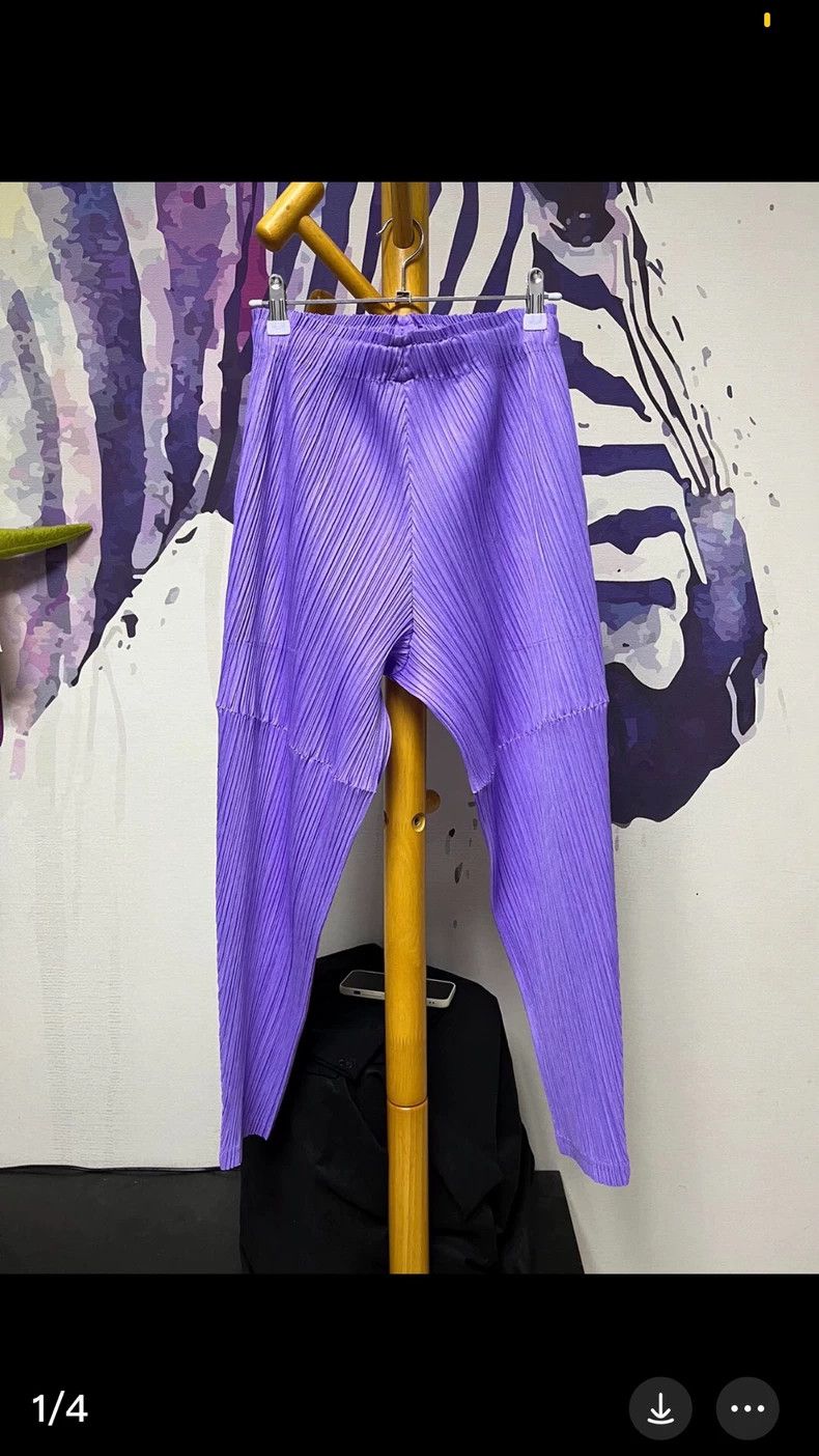 Issey Miyake issey miyake size:3 Purple irregular-shaped skinny pants Size 42" / US 20 - 1 Thumbnail