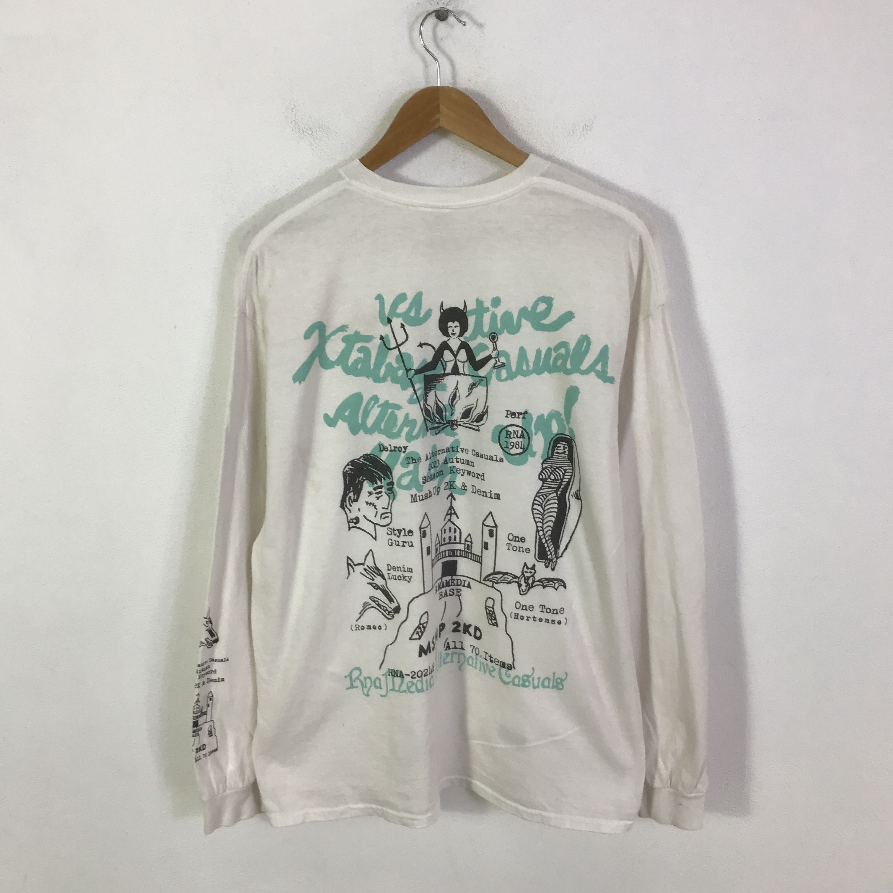 Japanese Brand Rna x 1984 japan design long sleeve t-shirt K117B4 Size US M / EU 48-50 / 2 - 1 Thumbnail