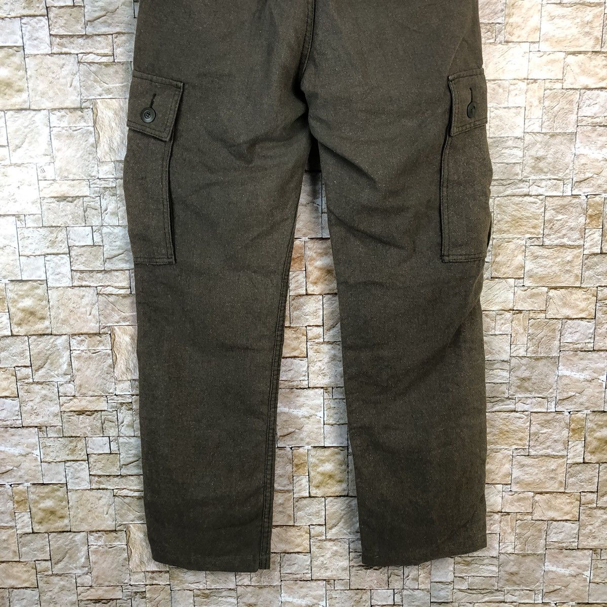Japanese Brand Back Number Brown Cargo Multipocket Pants #A1162 Size US 27 - 17 Thumbnail