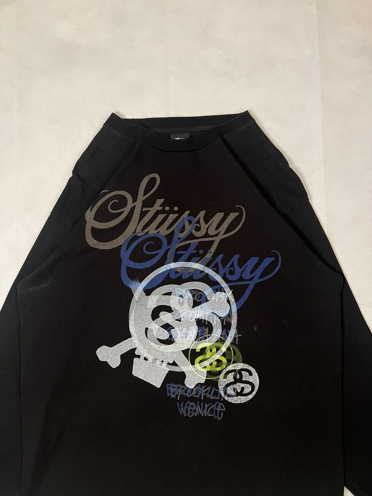 Stussy Vintage Stussy Skull Venice Brooklyn Black Tshirt Size US L / EU 52-54 / 3 - 2 Thumbnail