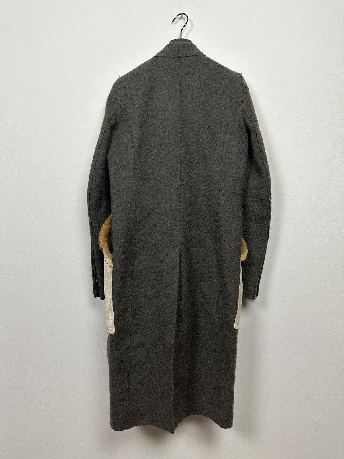 Rick Owens FW18 ‘SISYPHUS’ Camel Hair Patch Pocket Longcoat Size US S / EU 44-46 / 1 - 4 Thumbnail