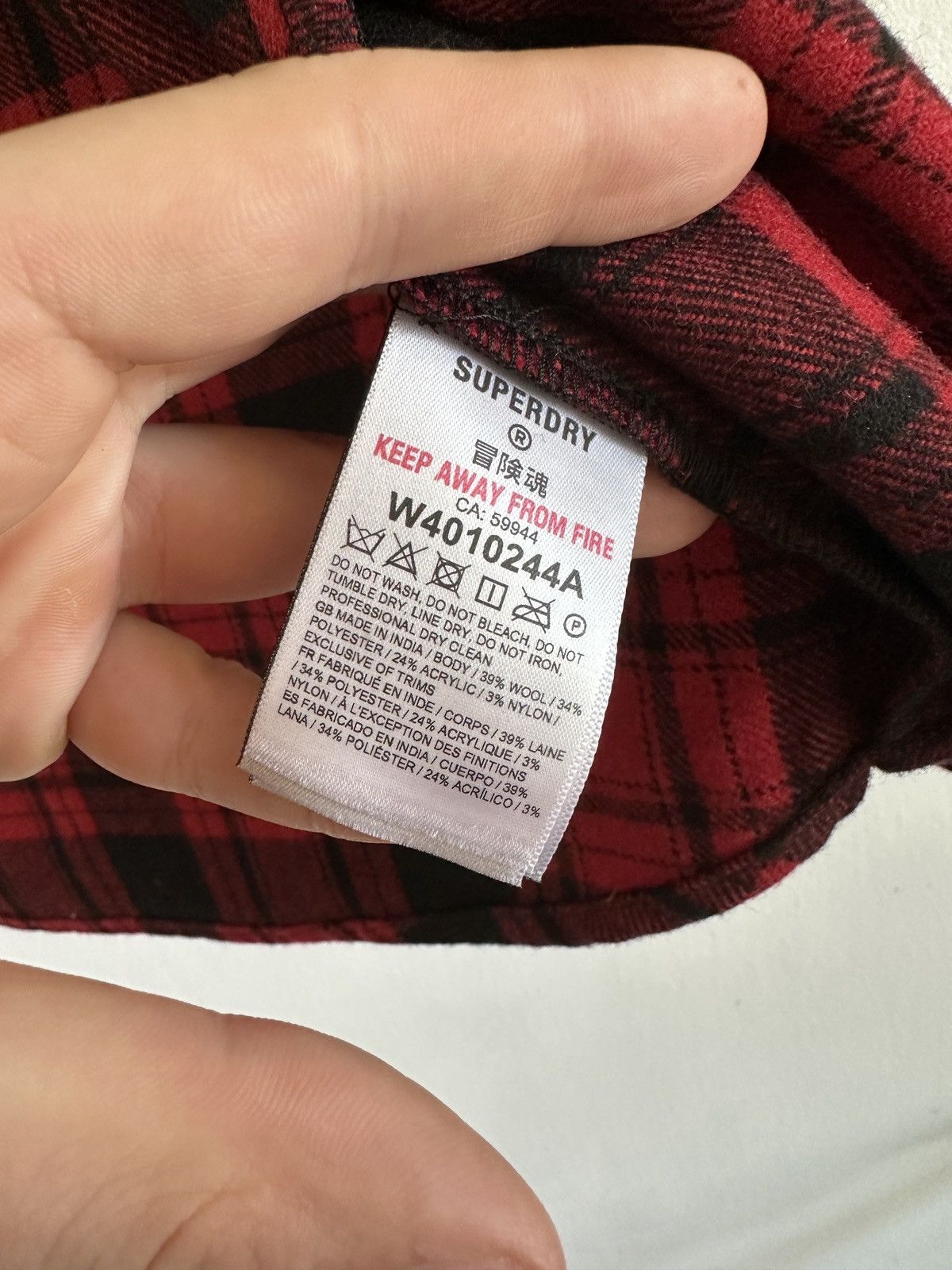 Superdry Superdry Flannel Wool Shirt Jacket Size M / US 6-8 / IT 42-44 - 7 Thumbnail