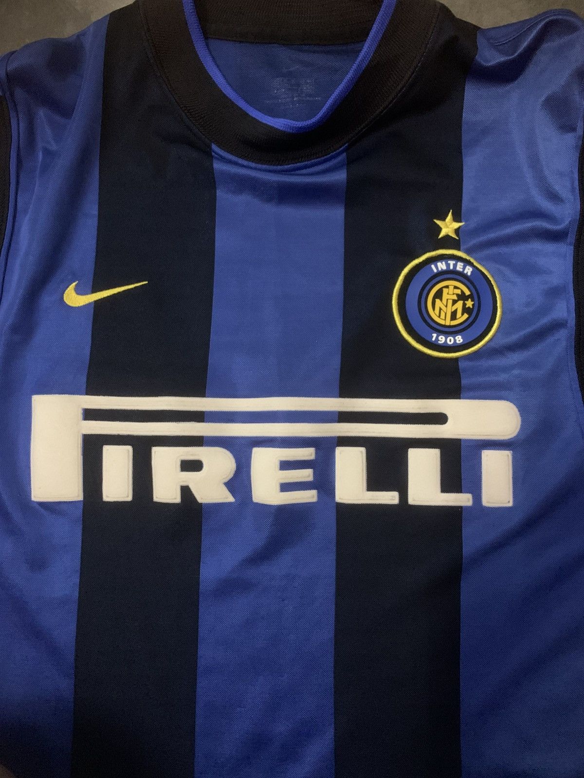 Nike × Vintage Vintage Y2K Inter Milan Home Jersey Size US L / EU 52-54 / 3 - 4 Thumbnail