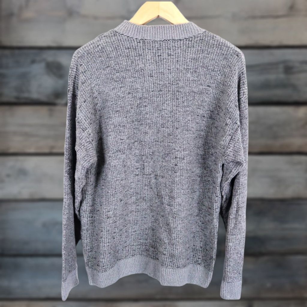 Vintage VINTAGE Protege Sweater Mens XL Gray Black Textured Knit Crewneck Acrylic VTG Size US XL / EU 56 / 4 - 1 Thumbnail
