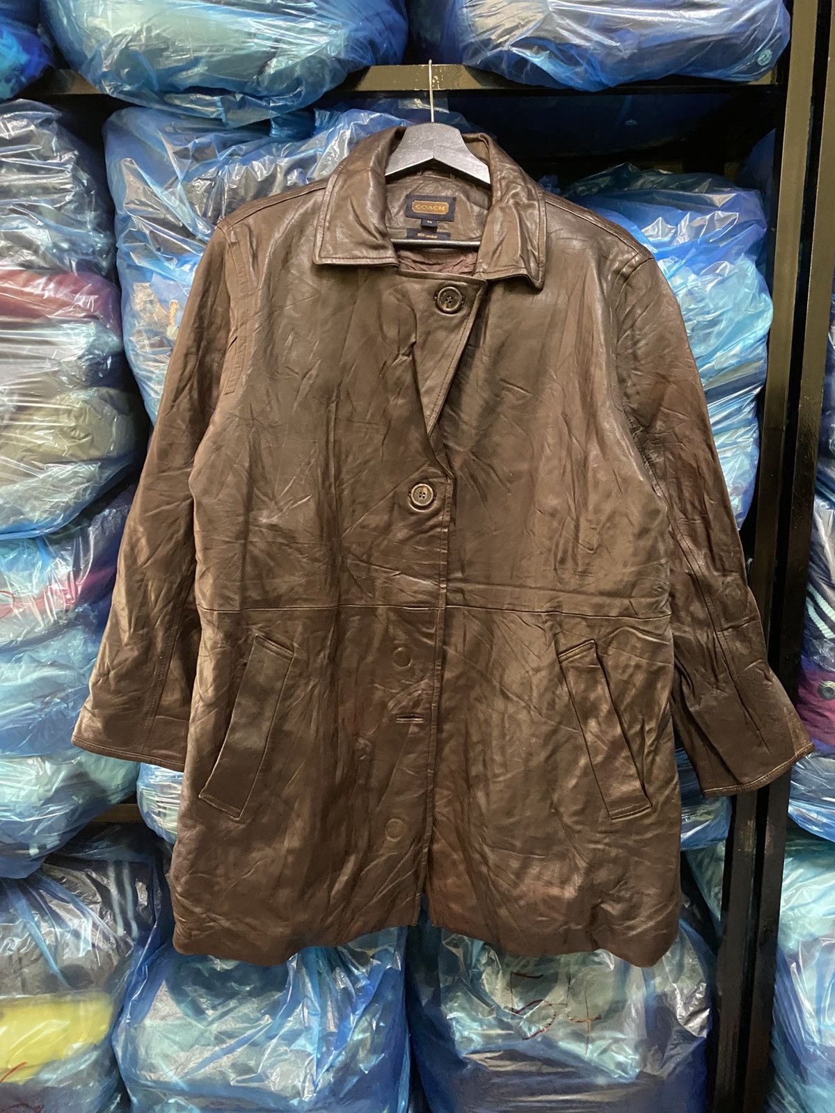 Coach Vintage Coach XS Brown Leather Car Coat Made of 100% Leather Size US XS / EU 42 / 0 - 1 Thumbnail