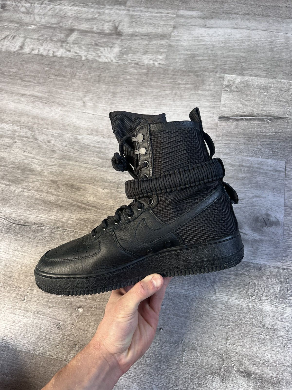 Nike Nike SF Air Force 1 High Triple Black shoe’s Size US 8 / EU 41 - 6 Thumbnail