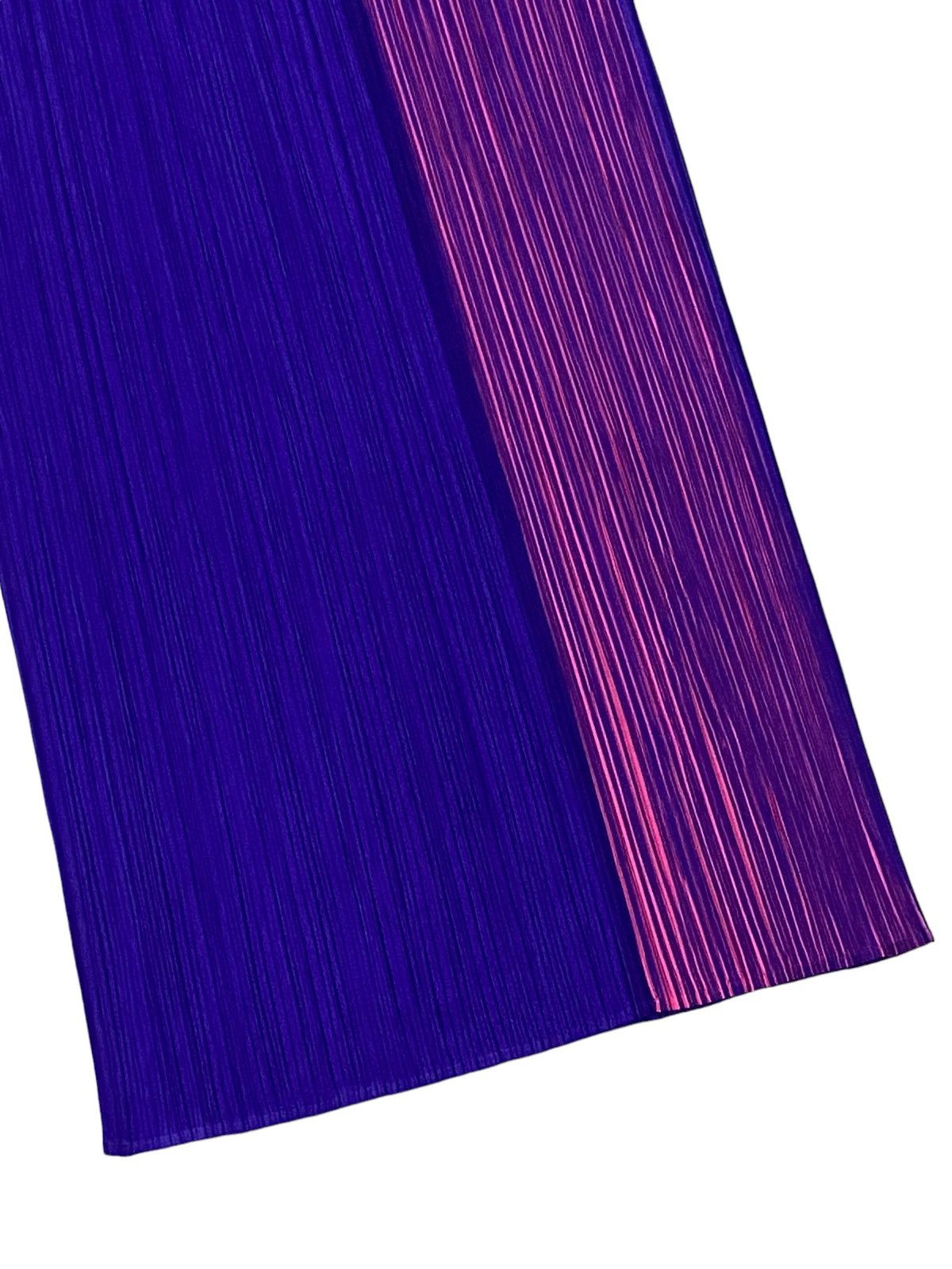 Issey Miyake Pleats Please Issey Miyake Pleated Striped Long Skirt Size 28" / US 6 / IT 42 - 10 Thumbnail