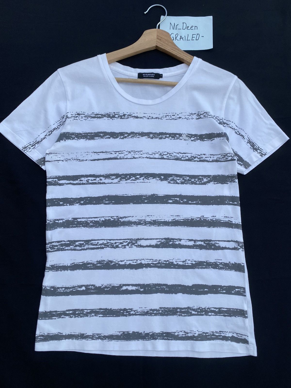 Burberry Vintage Burberry Black Label Stripes Tshirt Size US S / EU 44-46 / 1 - 4 Thumbnail