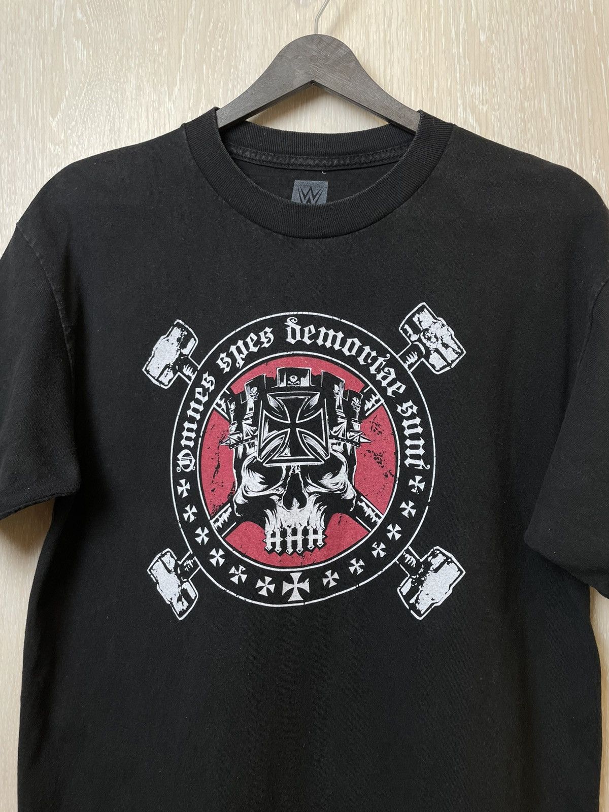 Vintage × WWE WWE Triple H Omnes Spes Demortae Sunt Black T-Shirt Size US M / EU 48-50 / 2 - 2 Thumbnail