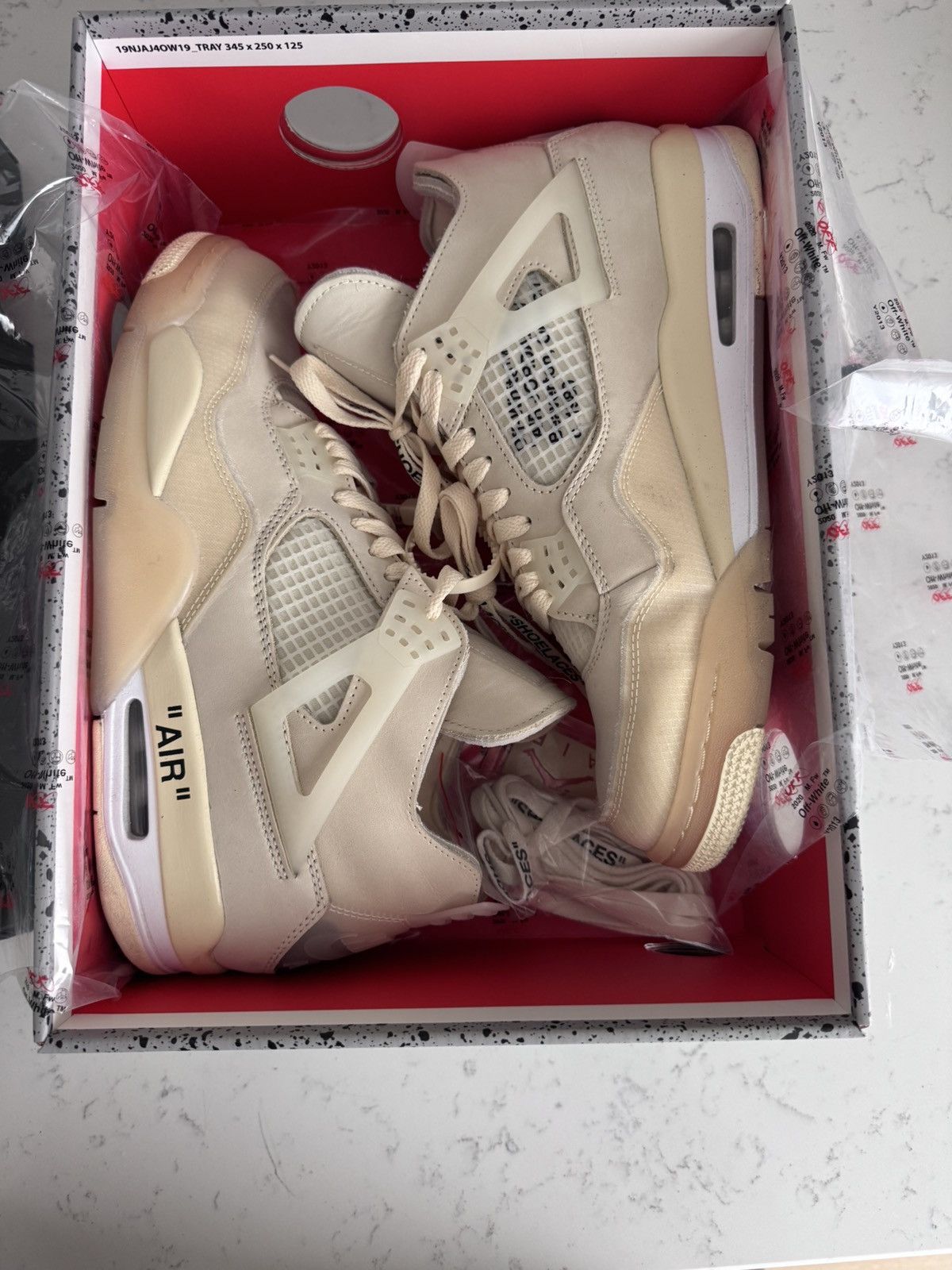 Jordan Brand Jordan 4 Off white Virgil Abloh size 10.5 mens Size US 10.5 / EU 43-44 - 2 Thumbnail