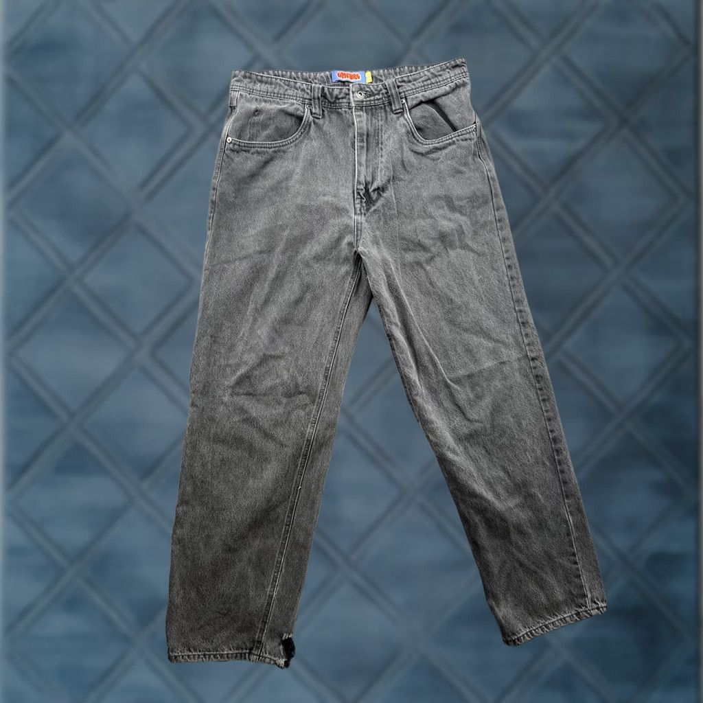 Empyre Empyre Jeans Men's 32x29 Black Denim Retro Y2K Baggy Distressed 5-Pocket Straight Relaxed Denim Cotton Zip Closure Size US 32 / EU 48 - 1 Thumbnail