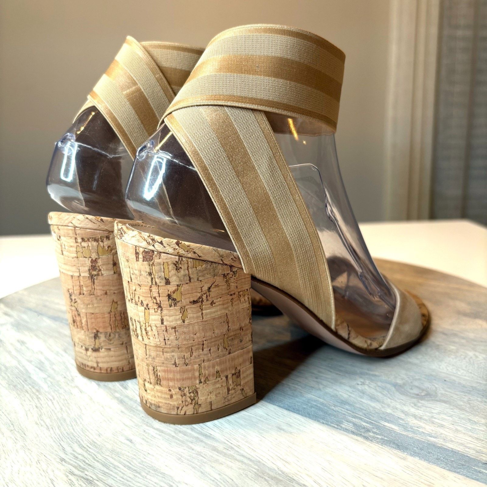 Gianvito Rossi Gianvito Rossi Suede Cork Sandals Strap Beige 38.5 US 8.5 Size US 8.5 / IT 38.5 - 11 Thumbnail