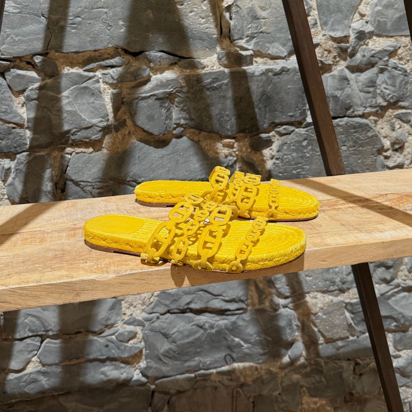 Hermes Hermès Yellow Ancone Thalassa Chaine d'Ancre Sandals Size US 9 / IT 39 - 1 Thumbnail
